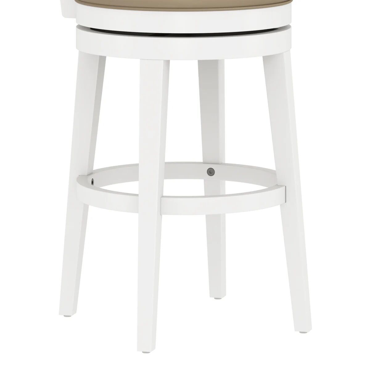 HH2 Grace Wood Swivel Bar Height Stool, White 1765382 #95422