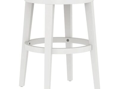 HH2 Grace Wood Swivel Bar Height Stool, White 1765382 #95422