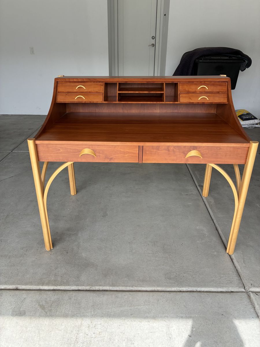 Beautiful Custom Cherry wood with Maple accents Secretary Desk  - Home Office Furniture