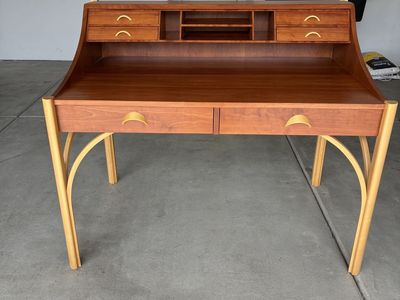 Beautiful Custom Cherry wood with Maple accents Secretary Desk - Home Office Furniture