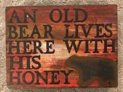 Bear Plaque 8 x 6
