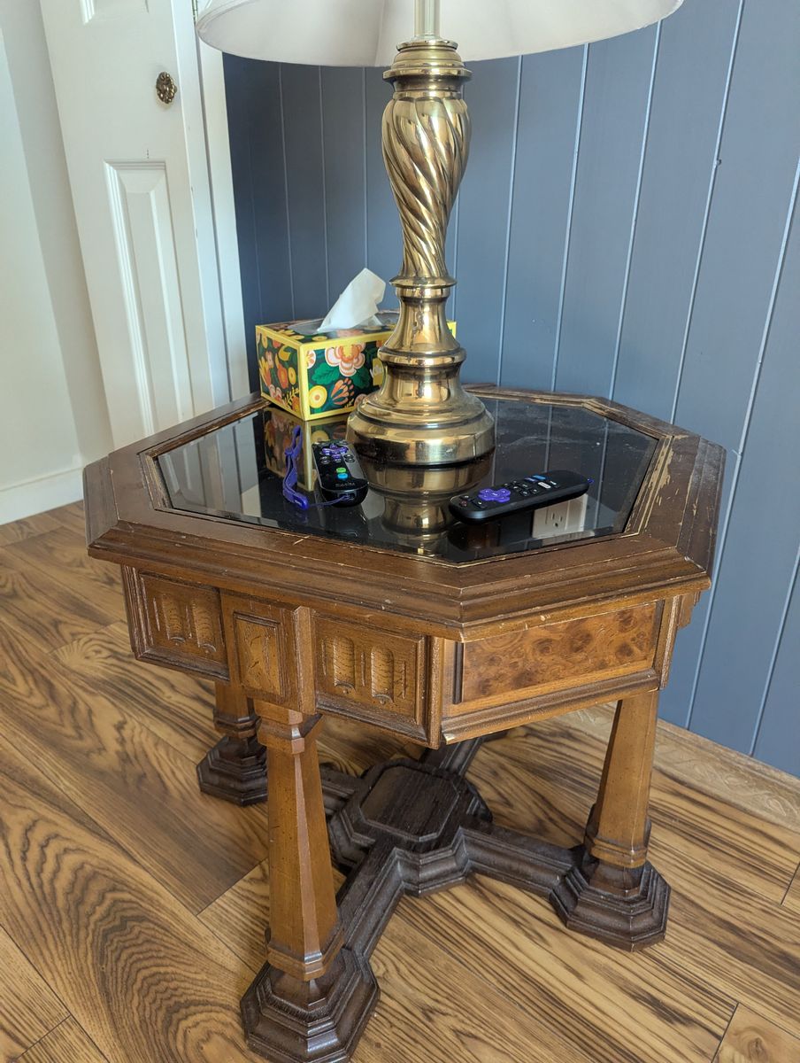 2 Glass top Side Tables