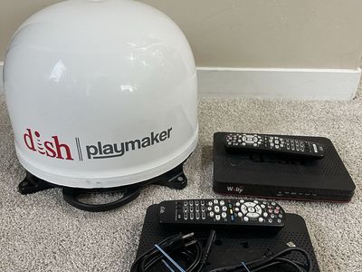 Dish Playmaker Portable Satellite Antenna with 2 Wally Receivers (One Missing Cables)