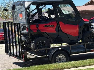 2016 Honda Pioneer 1000-5, 5,200 miles Side-by-Side UTV with Enclosed Cab and Trailer with sand rims and tires