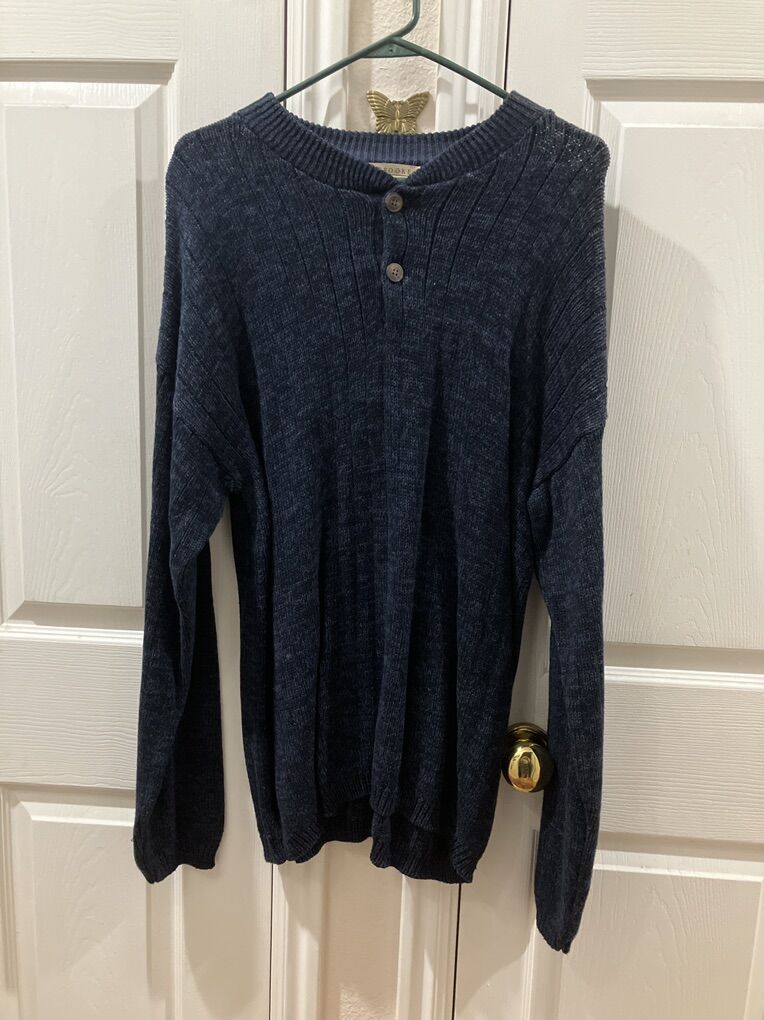 Navy Blue Claybrooke Outdoors Button Sweater