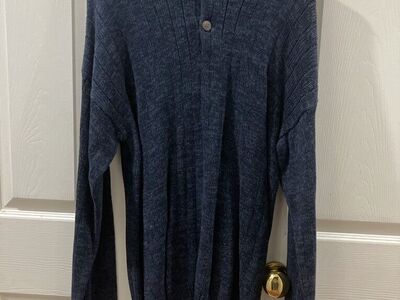 Navy Blue Claybrooke Outdoors Button Sweater