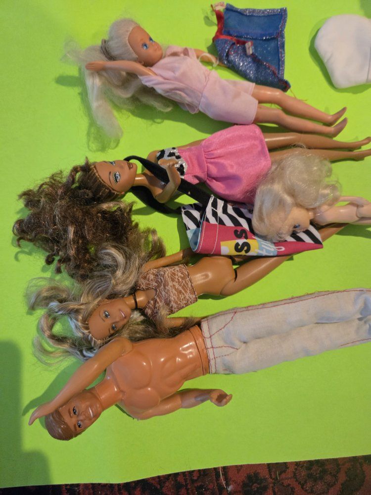 Vintage Barbie & Ken Dolls with Huge Lot of Accessories - Furniture, Clothes & More!