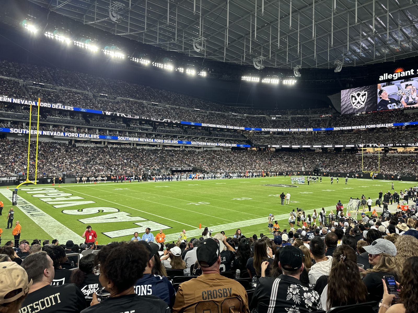 Row 17 Raiders vs 49ers Aisle Seats