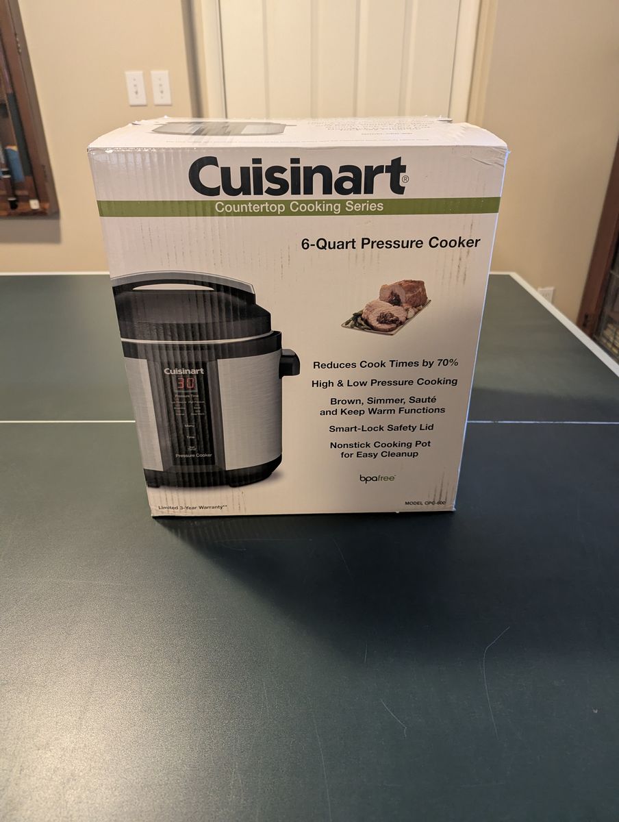 Brand new Cuisinart 6 qt pressure cooker