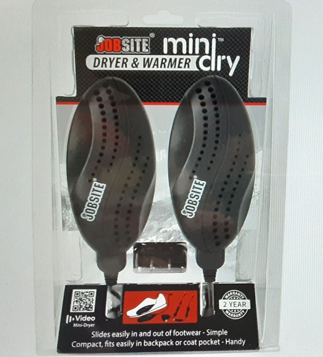New JobSite Portable Mini-Dry Shoe and Boot Dryer and Warmer for Boots, Shoes, Socks, Gloves, Hats and More - Set of Two