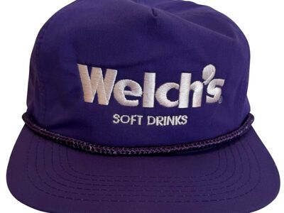 80's Welchs Soft Drinks Purple Flat Brim Snapback