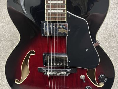 Ibanez Artcore AF-75 Electric Guitar - Red and Black Sunburst Hollow Body