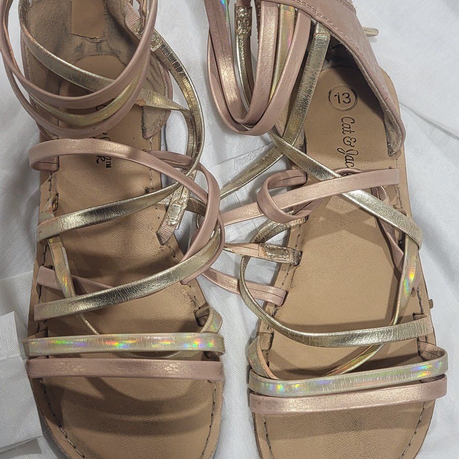 cat and Jack girls sandals size 13