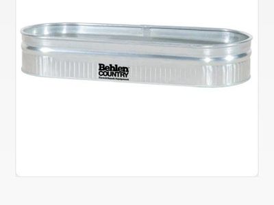 Behlen Country ST-216 Galvanized Steel Shallow Stock Tank for Farm Animals. 6 feet long 2 feet wide 1 foot deep.