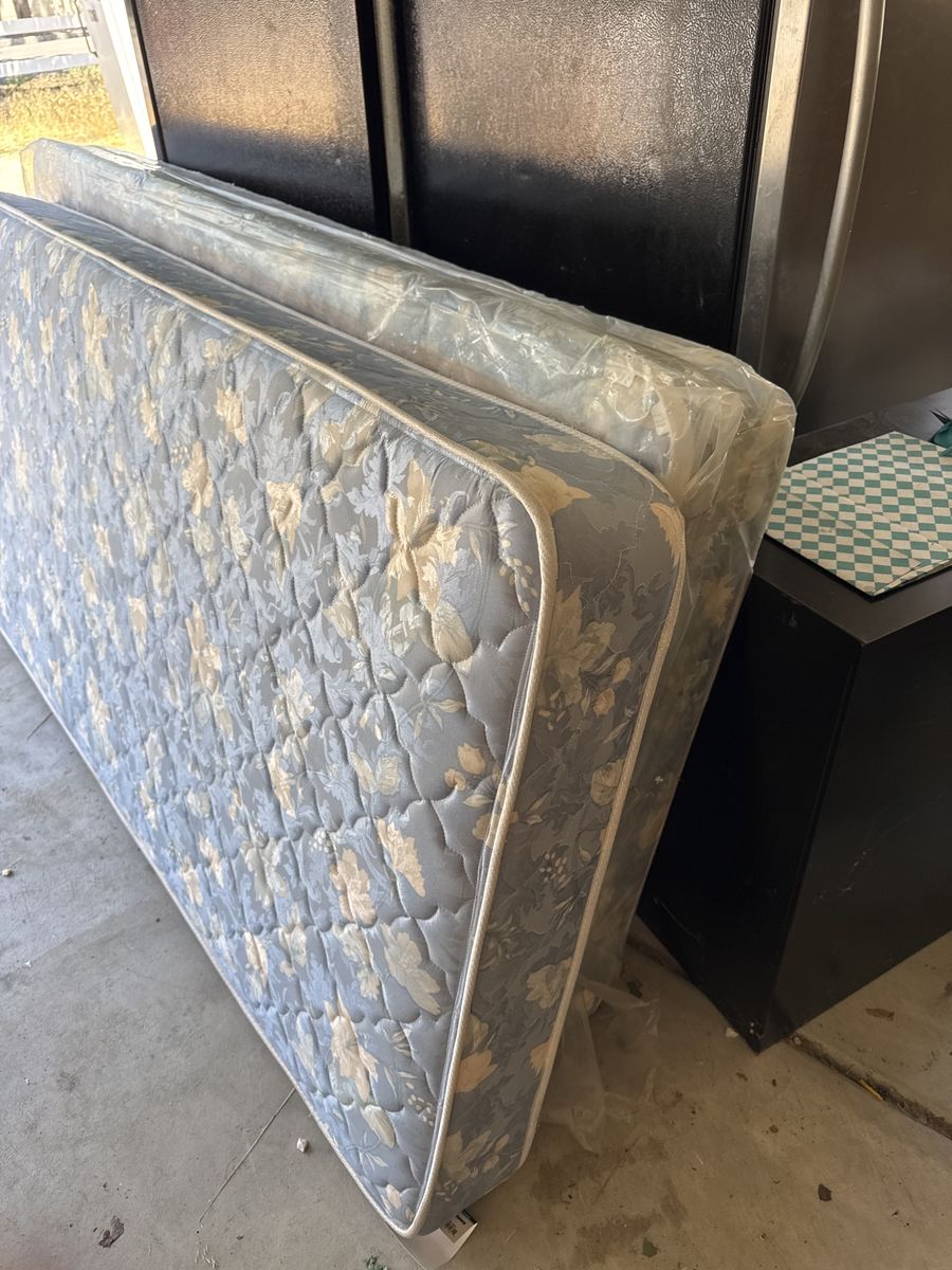 Twin Mattress and Box Spring Set - Like New Condition, Box Spring Sealed