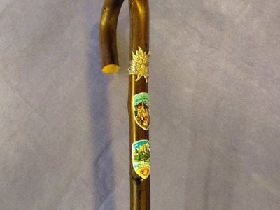 Vintage German Wanderstock Mountain Hiking Stick.