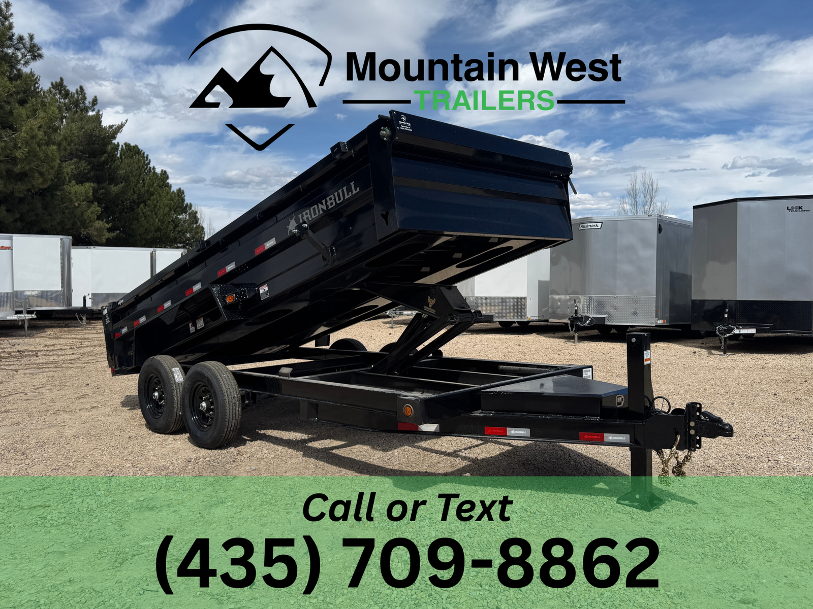 2026 Iron Bull 7X16-14.9K Dump Trailer w/ 2ft Sides
