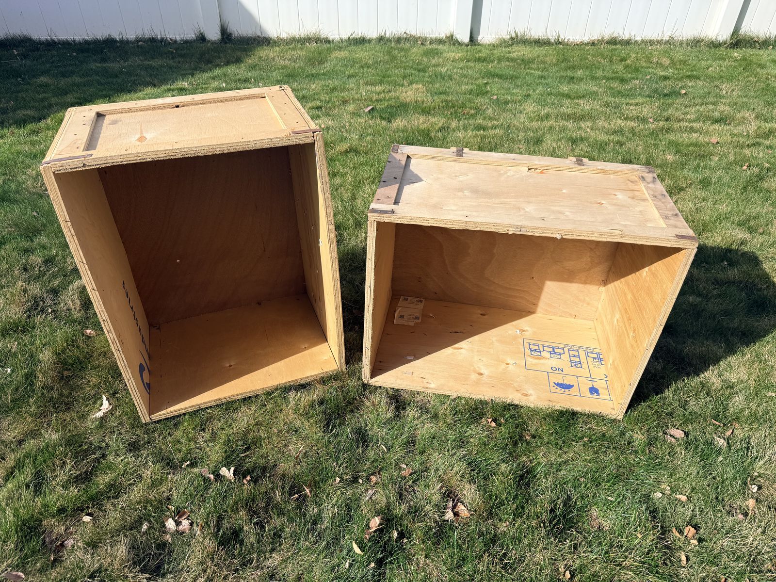 Two Wooden Crates