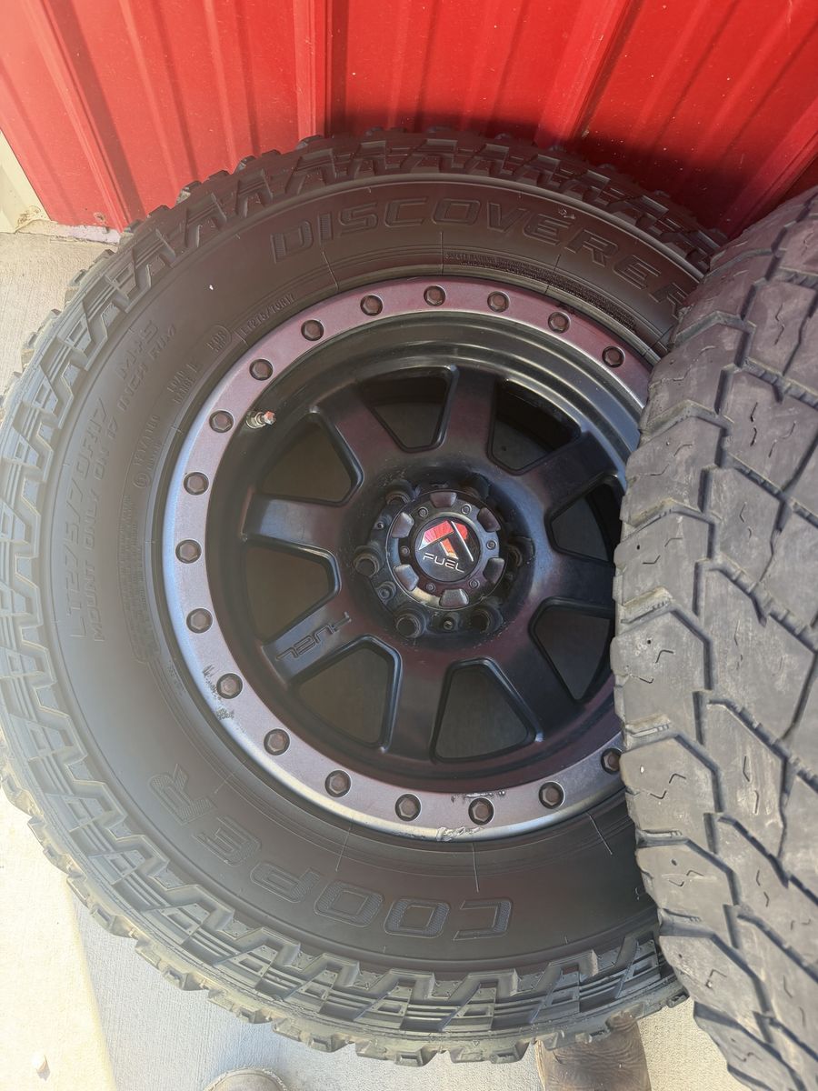 Fuel Wheels 6x5.5 with Cooper Discoverer S/T MAXX LT275/70R17 Tires for trade