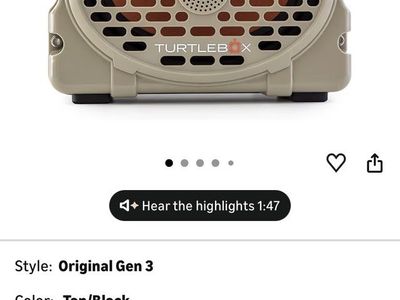 TURTLEBOX Original Gen 3 Portable Bluetooth Speaker - Tan/Black, Weatherproof