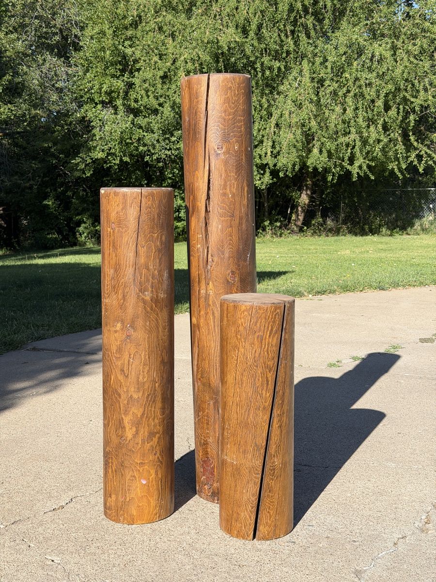 Rustic Decorative Dock Pilings / Boat Tie-Off Posts – Set of 3