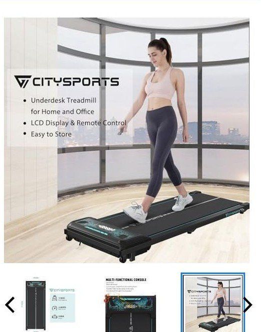 Under Desk Walking Treadmill with Remote & LCD Display - Black