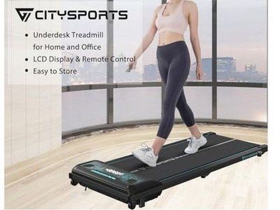 Under Desk Walking Treadmill with Remote & LCD Display - Black