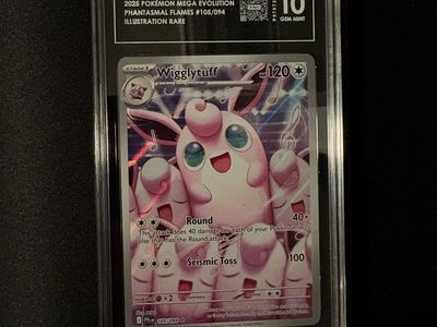 Wigglytuff 2025 Pokemon Mega Evolution Phantasmal Flames #105/094 TAG Graded 10 GEM MINT