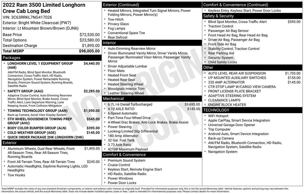 2022 Ram 3500 Limited Longhorn