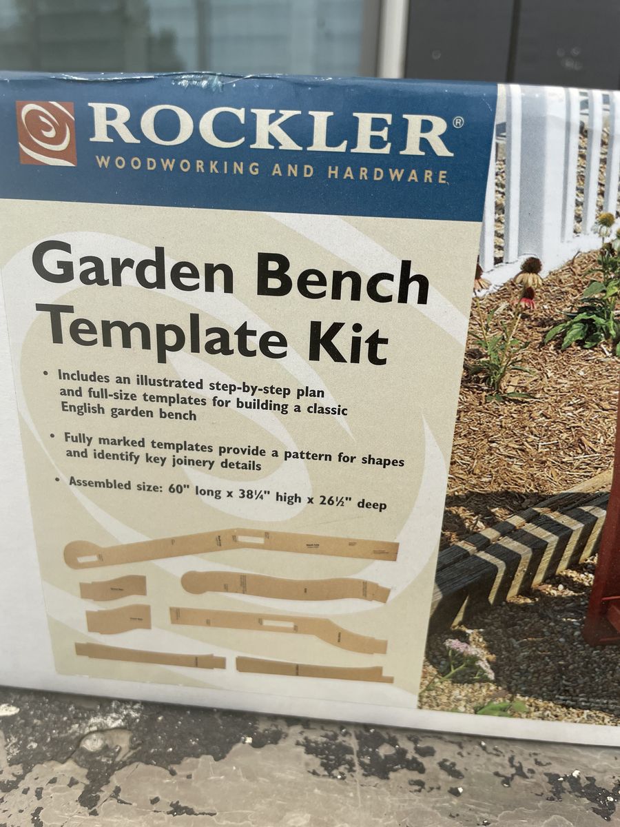 Rocker Garden Bench Temp;ate Kit