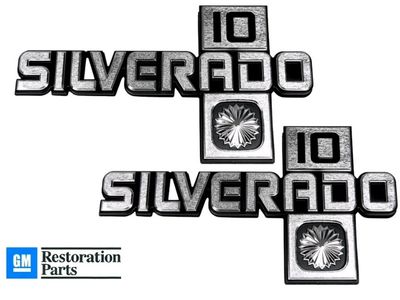 New 81-87 Chevy C10 "SILVERADO 10" Fender Emblems