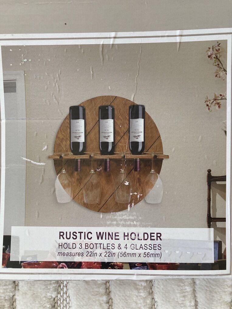 Wine Holder Wood NEW