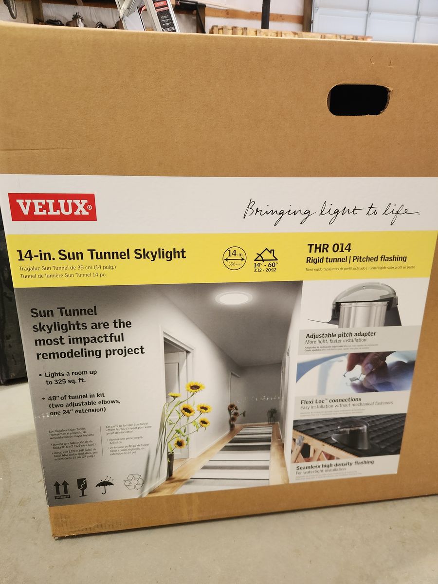 Sun tunnel skylight 14" velux brand new