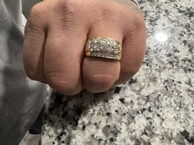 MenS Natural Diamond 3 Carat Anniversery Ring