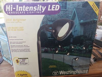 2 Westinghouse Hi-Intensity LED Landscape Lighting Kits- 7 Lights each, 14 total. Antique Bronze, Energy Efficient