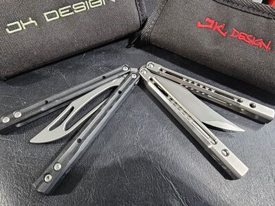 JK Designs Monarch Balisong Butterfly Knife and Orca Trainer
