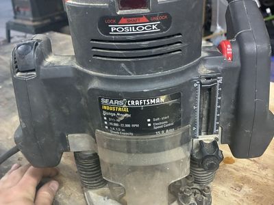 Sears Craftsman Industrial Plunge Router - 10-22,000 RPM, 15.0 Amp, 1/4-1/2 in. Shank