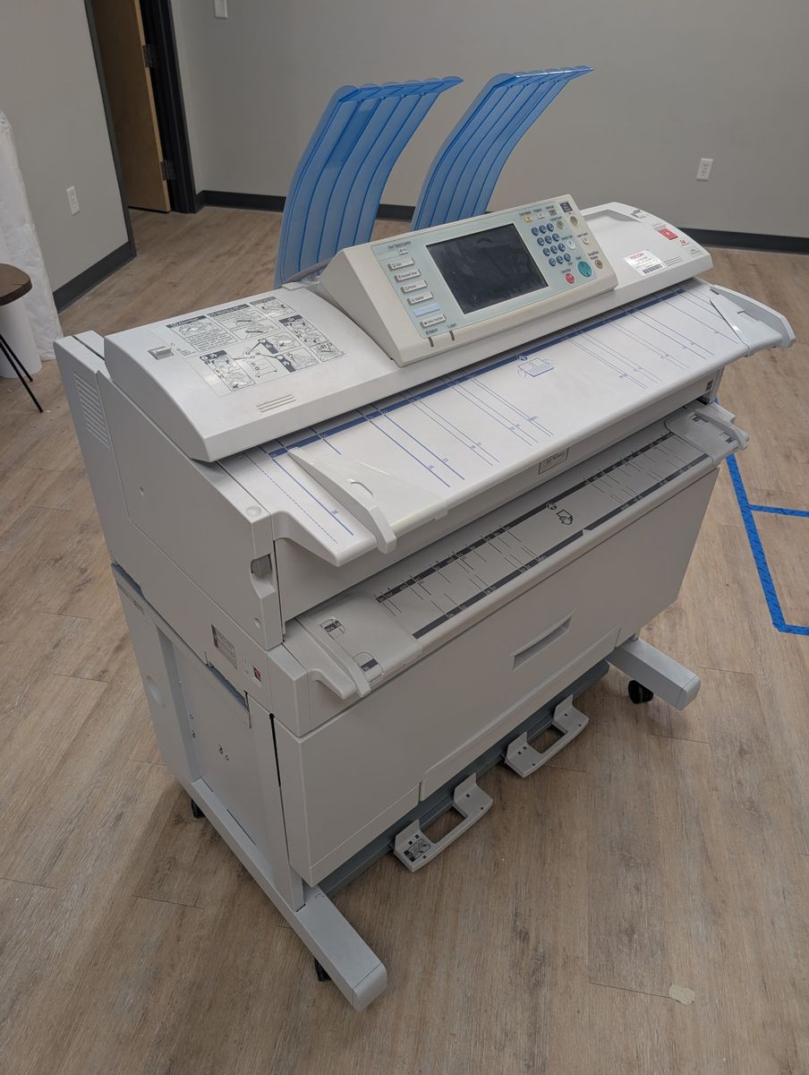 Ricoh Aficio MP W3601 36" Wide Format Blueprint Printer/Scanner - AS IS
