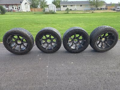 Fuel Off-Road Wheels & Tires Set - Good Condition, All-Terrain Tread, Lug Nuts Included