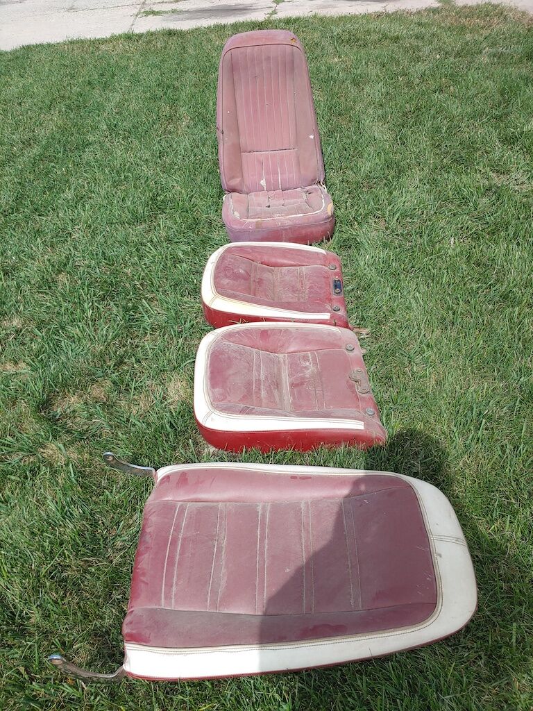 1968 - 1977 Corvette Left and Right Seats with one extra Bottom Cushion