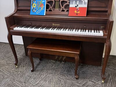 UPRIGHT PIANO FRENCH CHERRY 44" LIKE NEW