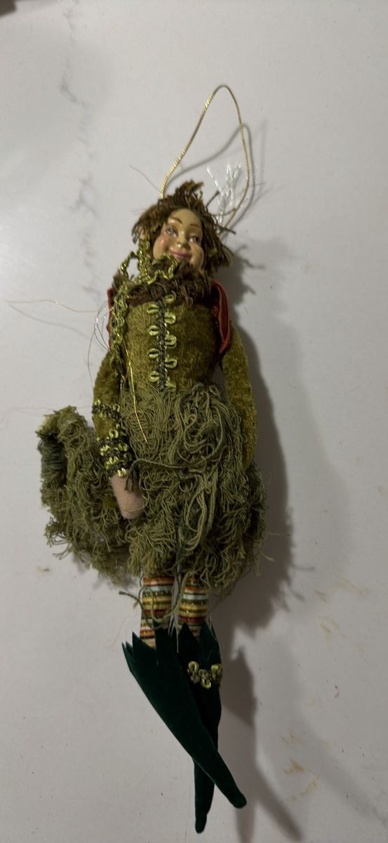 Mark Roberts Fairytale Elf Fairy Green Ornament Collectible Doll