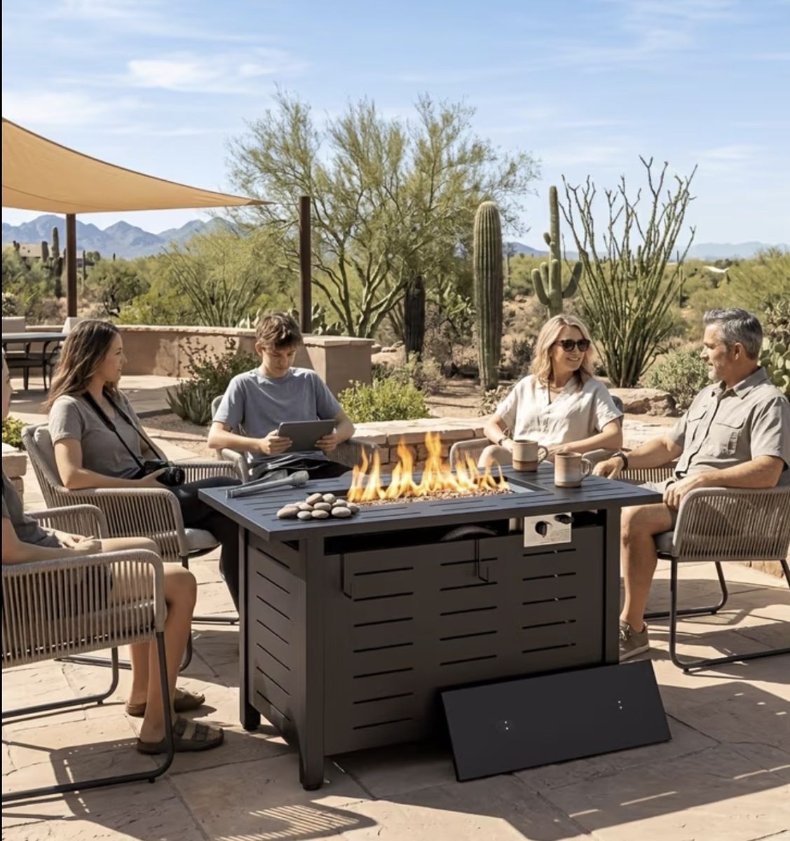 40" Propane Fire Pit Table — Brand New