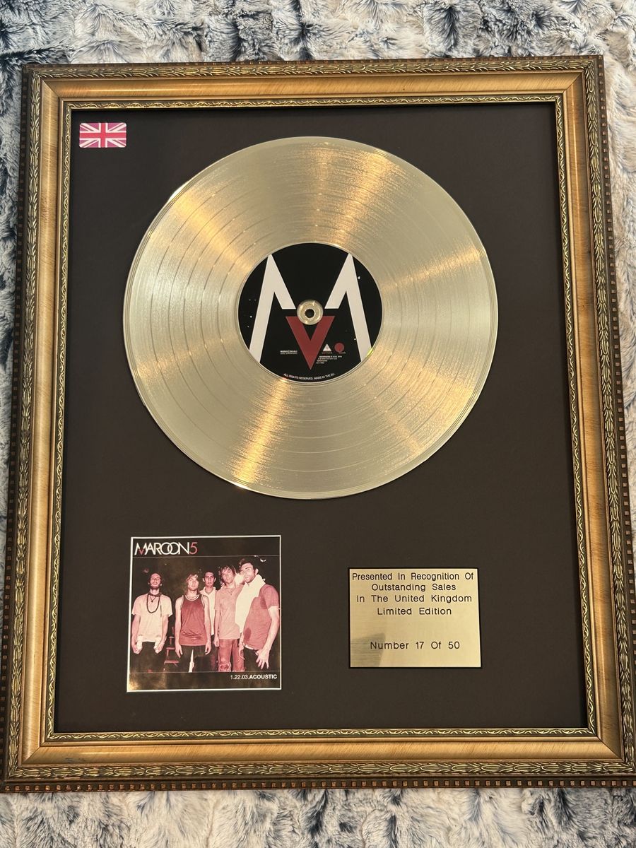 Maroon5 Gold Disc Limited Edition 17 Of 50 