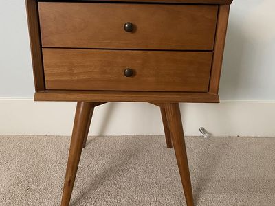 Mid century wooden nightstand