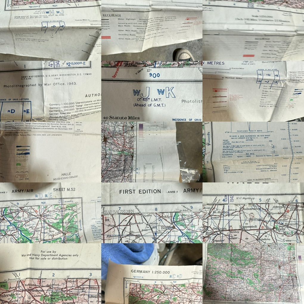 World War Ii 1943, 1944 Us Army Military Map