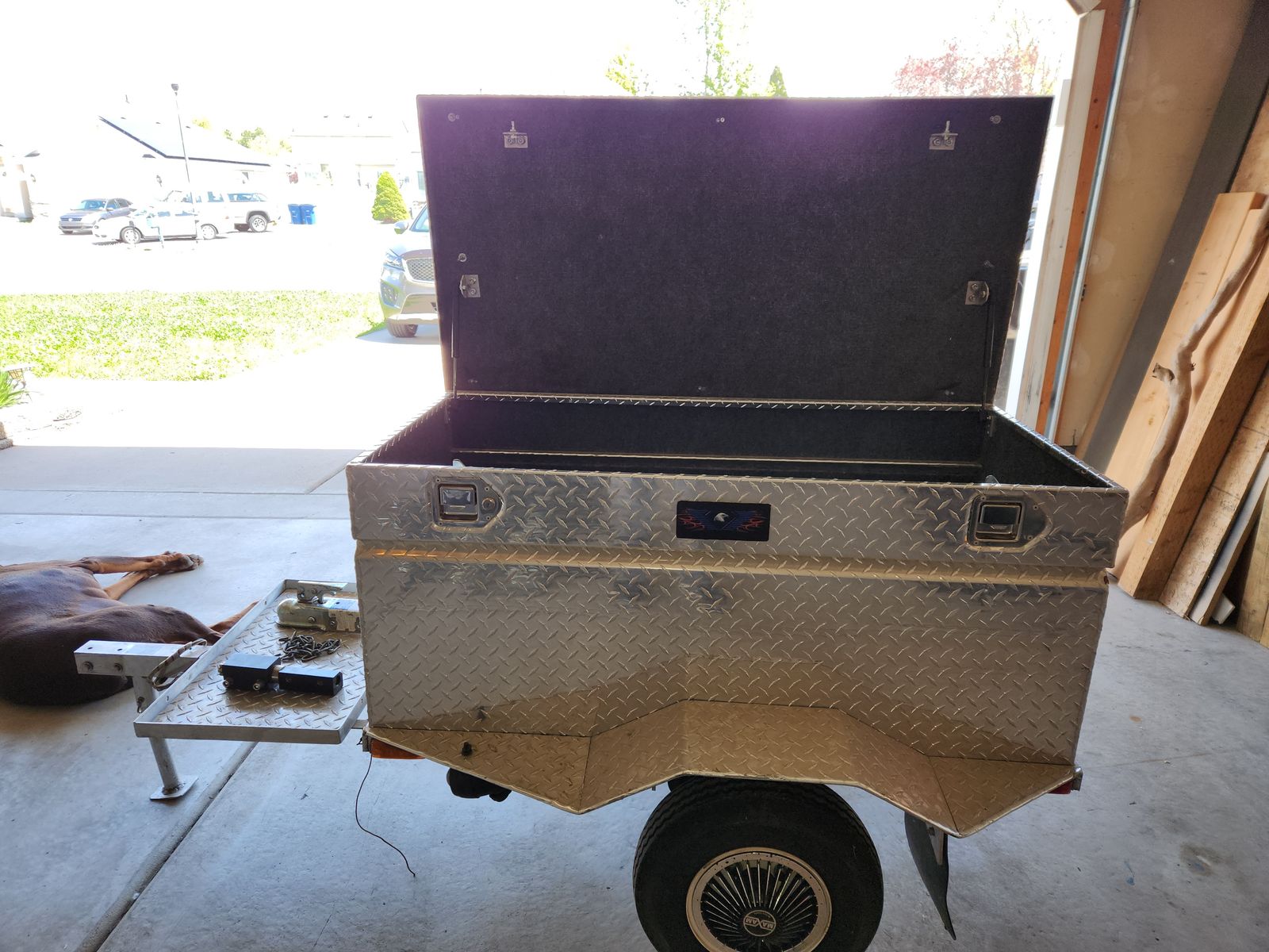 Motorcycle trailer w/ swivel and hitch