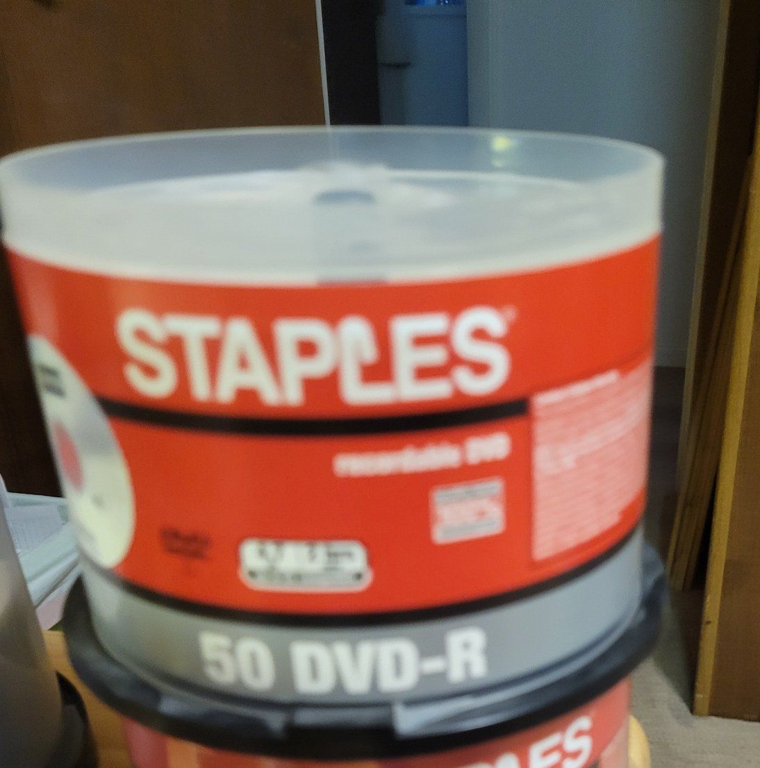 Staples 50 DVD-R Spindle Recordable Media Disc Pack Used