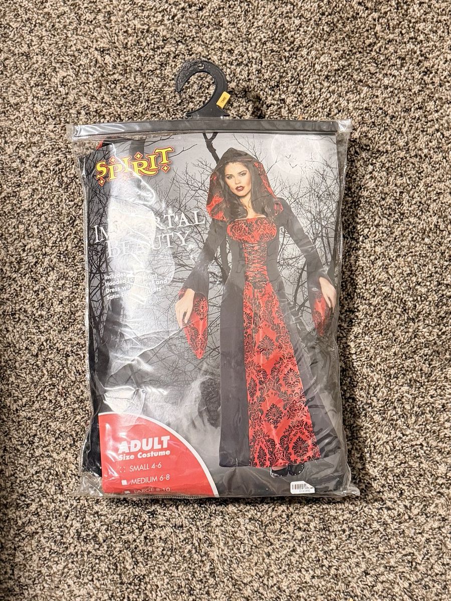 Spirit Immortal Beauty Vampire Costume Hooded Dress Adult Small 4-6