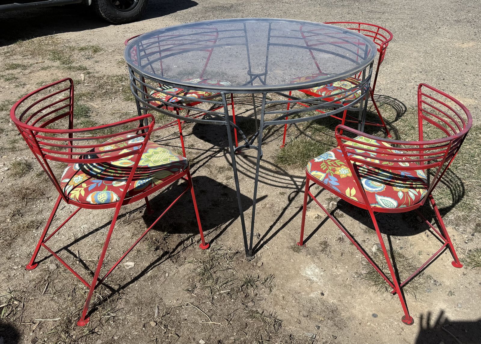 Mid Century Modern Patio Dining Set
